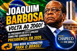 Joaquim Barbosa, foi lançado como pré-candidato à Presidência da República pelo Pardido Democracia Cristã (DC)